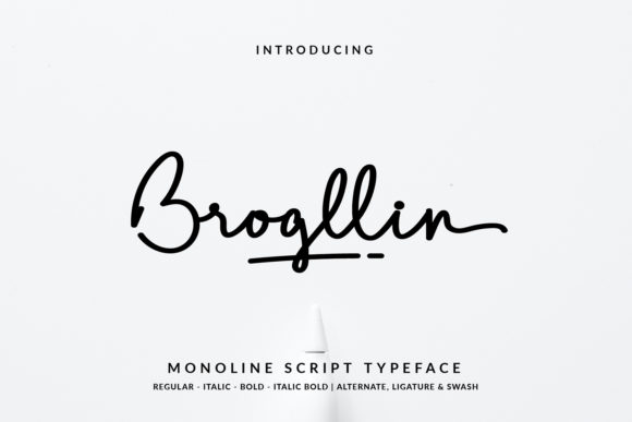 Brogllin: A Delicate Handwritten Font for Elegant Designs