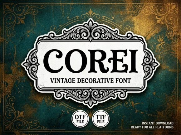 Corei: A Decorative Display Font for Impactful Design