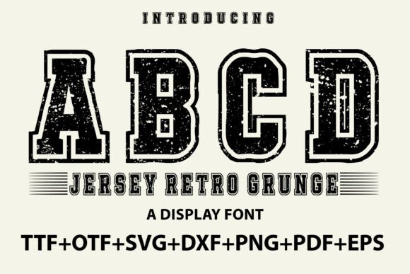 Jersey Retro Grunge: Bold Sports Typography