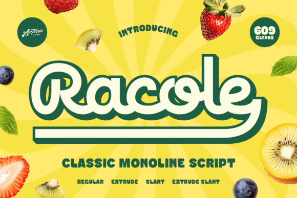 Racole: A Bubbly Classic Monoline Script for Feel-Good Designs