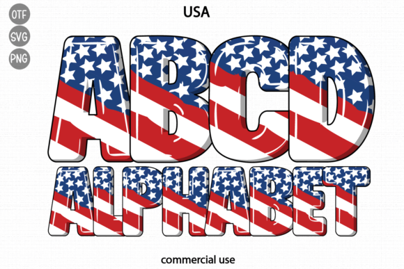 Usa: A Vibrant Duo Font for Patriotic Design